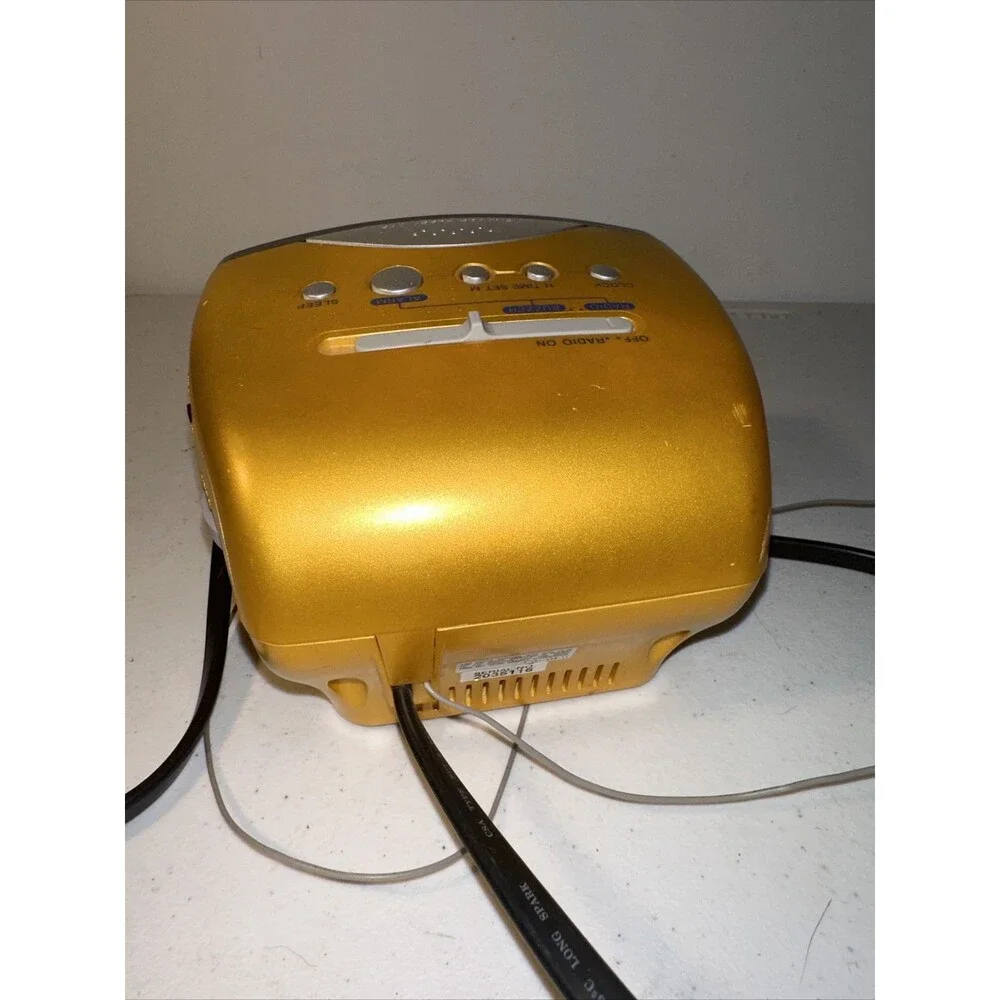 VTG RARE SONY Dream Machine ICF-C111 Radium Gold Orange Alarm Clock Radio TESTED